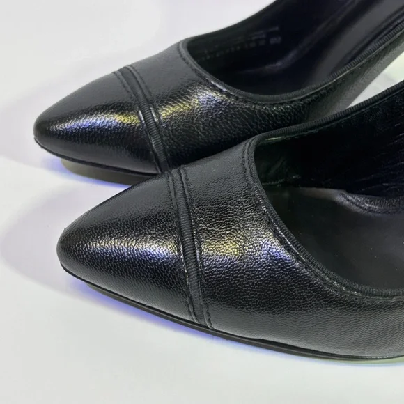 Tory Burch - Sleek Black Stiletto Heels with Pointed Toe - 9 - Picture 12 of 13